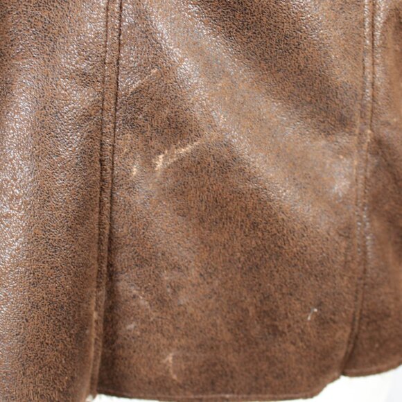 70s Rocker-Inspired Chocolate Brown Sherpa Jacket Penny Lane & Daisy Jones - Picture 8 of 13